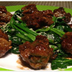 Turkey-Meatballs-with-Sautéed-Spinach