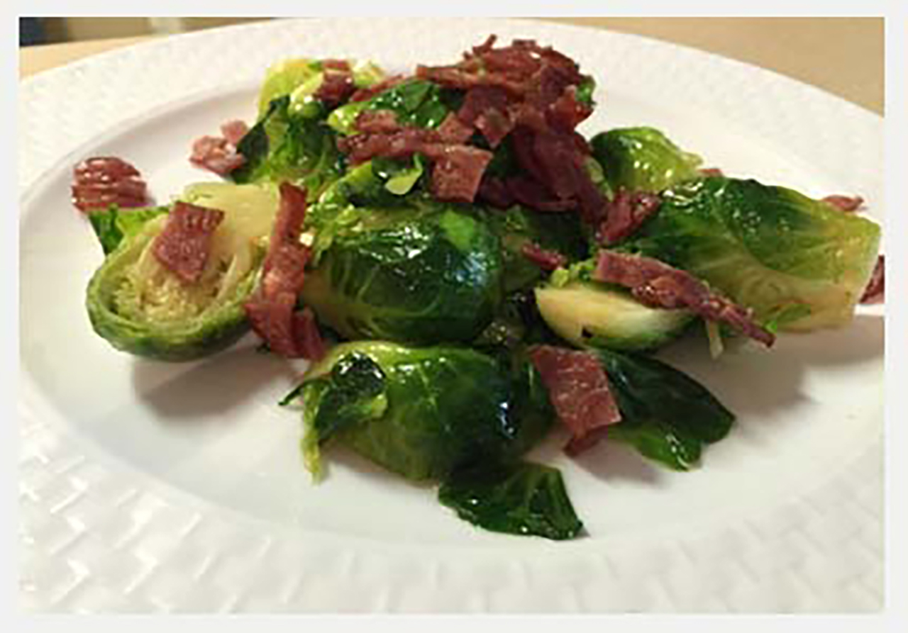 Sautéed-Brussel-Sprouts-with-Turkey-Bacon